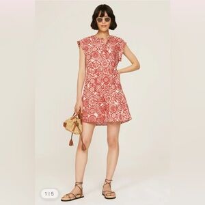 Red Floral Lachlan Dress Marie Oliver